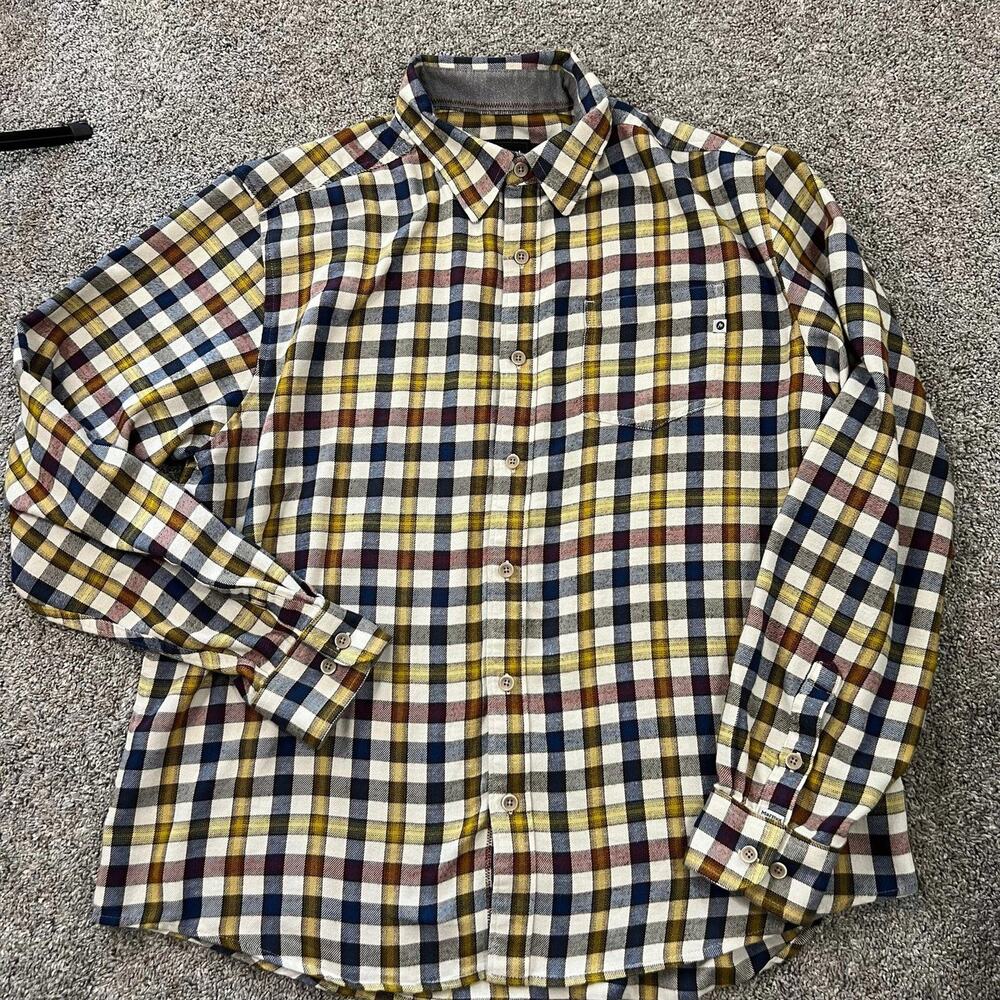 Marmot Men's Plaid Flannel Button Down Shirt size XL